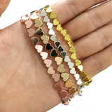 6x5mm Rose Hematite Heart Stone Beads for Jewelry Making