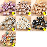 8mm Cube Ceramic Beads Evil Eye Jewelry Making Charms