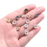 100pcs Flower Rhinestone Beads Czech Crystal Spacer Beads DIY Jewelry Making