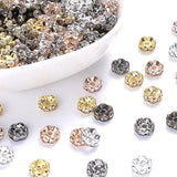 100pcs Flower Rhinestone Beads Czech Crystal Spacer Beads DIY Jewelry Making
