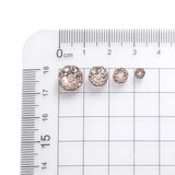 100pcs Flower Rhinestone Beads Czech Crystal Spacer Beads DIY Jewelry Making