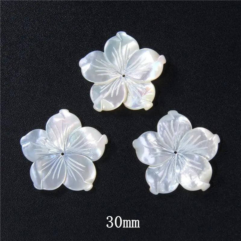 Mother of Pearl Flower Beads for DIY Jewelry
