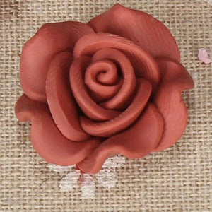 10pcs 23mm Polymer Clay Resin Rose Flowers Beads For Bridal Wedding Necklace