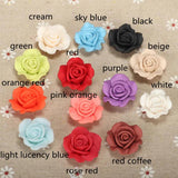 10pcs 23mm Polymer Clay Resin Rose Flowers Beads For Bridal Wedding Necklace