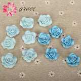 10pcs 23mm Polymer Clay Resin Rose Flowers Beads For Bridal Wedding Necklace