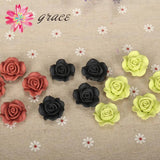 10pcs 23mm Polymer Clay Resin Rose Flowers Beads For Bridal Wedding Necklace