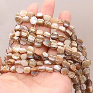 Natural Trochus Shell Beads Mother Of Pearl Loose Beads 15 Inches