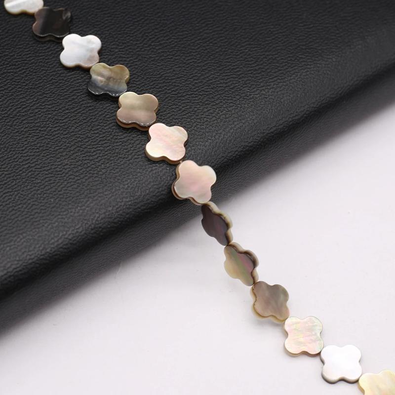 Shell Beads 4 Leaf Clover Mother of Pearl Spacer Jewelry Making DIY