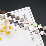 Shell Beads 4 Leaf Clover Mother of Pearl Spacer Jewelry Making DIY