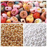 1000Pcs Mix Pearl Letter Acrylic Beads CCB Spacer Beads for Bracelets Necklace