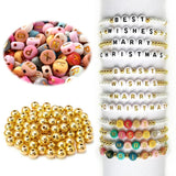 1000Pcs Mix Pearl Letter Acrylic Beads CCB Spacer Beads for Bracelets Necklace