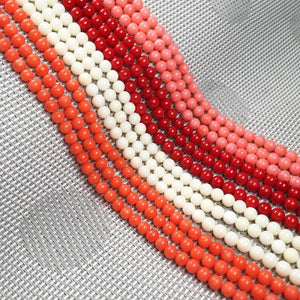 Coral Beads Punch Ball Shape Loose Beads for DIY Necklace Bracelet
