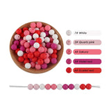 50pcs 12mm Silicone Pearl Beads for Bracelets DIY Necklace Accessories