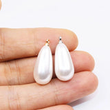 10pcs Cream Pearl Beads Charms Pendant for DIY Earring Necklace