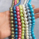 6-10mm Shell Pearl Glass Illusion Bead Loose Beads DIY Jewelry
