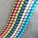 6-10mm Shell Pearl Glass Illusion Bead Loose Beads DIY Jewelry