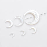 Mother of Pearl Shell Moon Crescent Pendant Charms for Jewelry Making