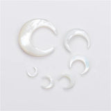 Mother of Pearl Shell Moon Crescent Pendant Charms for Jewelry Making