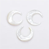 Mother of Pearl Shell Moon Crescent Pendant Charms for Jewelry Making