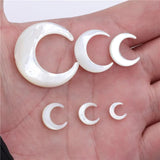 Mother of Pearl Shell Moon Crescent Pendant Charms for Jewelry Making