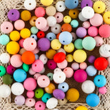 50Pcs 9/12/15MM Round Pearl Silicone Beads Jewelry DIY Necklace Bracelet