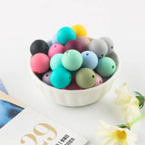 50Pcs 9/12/15MM Round Pearl Silicone Beads Jewelry DIY Necklace Bracelet