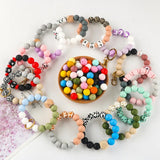 50Pcs 9/12/15MM Round Pearl Silicone Beads Jewelry DIY Necklace Bracelet