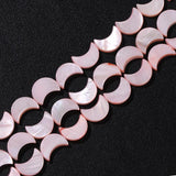Natural Dyed Shell Beads Moon Shape for DIY Necklace Bracelet