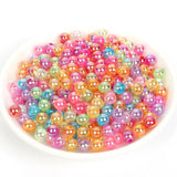 500-50pcs ABS Pearl Beads Mix 4-12mm Round Acrylic Spacer Bead Jewelry Making