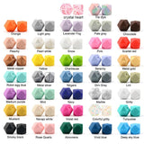 Large 17mm Hexagon Silicone Teething Beads for Baby Teether BPA Safe