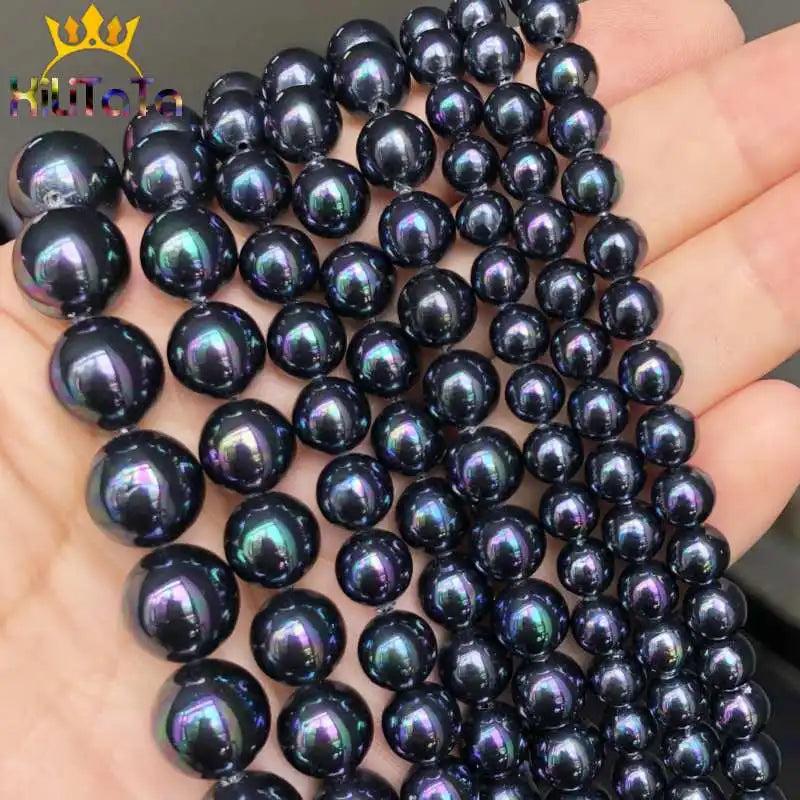 Rainbow Shell Pearl Beads for Jewelry Making DIY 15''
