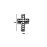 5pcs CZ Cross Beads for Bracelet DIY Jewelry Making