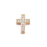 5pcs CZ Cross Beads for Bracelet DIY Jewelry Making