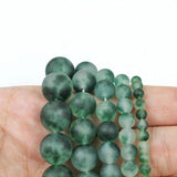 Matte Green Chalcedony Beads 15'' Strand 4/6/8/10/12mm
