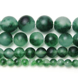 Matte Green Chalcedony Beads 15'' Strand 4/6/8/10/12mm