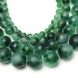 Matte Green Chalcedony Beads 15'' Strand 4/6/8/10/12mm