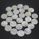 Mother Of Pearl Shell Disc Bead Charms Pendant for Jewelry Making