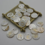 Mother Of Pearl Shell Disc Bead Charms Pendant for Jewelry Making