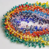 95Pcs Austrian Crystal Droplet Pendant 6X12mm Glass Teardrop Beads