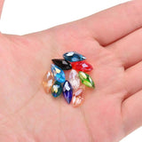 95Pcs Austrian Crystal Droplet Pendant 6X12mm Glass Teardrop Beads