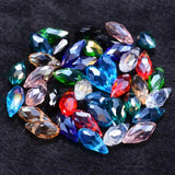 95Pcs Austrian Crystal Droplet Pendant 6X12mm Glass Teardrop Beads
