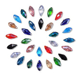 95Pcs Austrian Crystal Droplet Pendant 6X12mm Glass Teardrop Beads