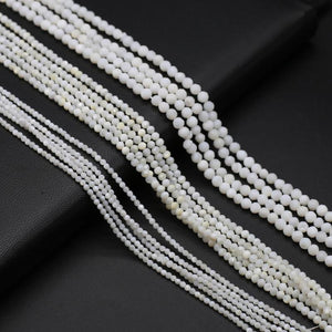 14'' Shell Micro Faceted Beads Round Mother of Pearl DIY Jewelry Making