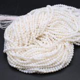 14'' Shell Micro Faceted Beads Round Mother of Pearl DIY Jewelry Making