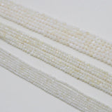 14'' Shell Micro Faceted Beads Round Mother of Pearl DIY Jewelry Making