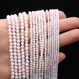 14'' Shell Micro Faceted Beads Round Mother of Pearl DIY Jewelry Making