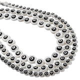 6 8 10MM Evil Eye Round Shape Shell Beads Charm For Jewelry Making