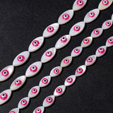 Evil Eye Shell Bead Charm Natural Mother of Pearl Amulet Beads