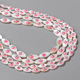 Evil Eye Shell Bead Charm Natural Mother of Pearl Amulet Beads