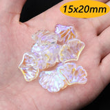 Leaf Flower Glass Crystal Spacer Beads for DIY Bracelet Necklace